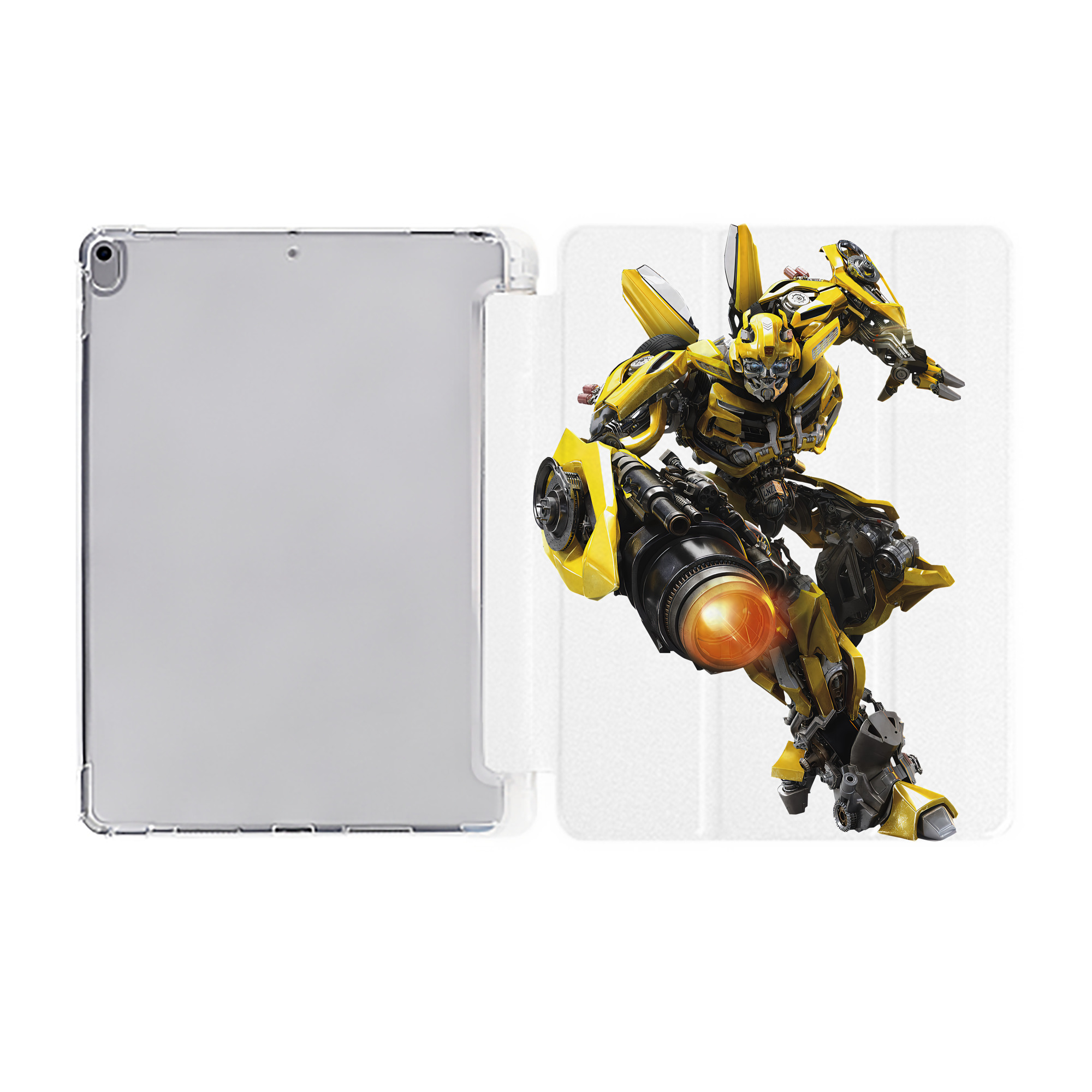 （画像用） Transformers トランスフォーマー IPad ケース ペン収納付き 三つ折りスタンド PUレザー×シリコン 対応機種9.5/10.5/10.9インチ